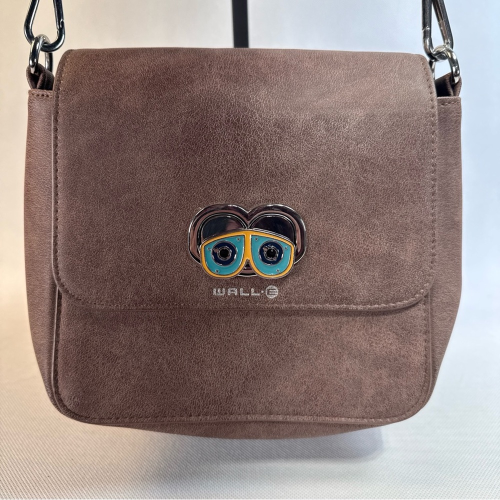 Disney Loungefly - Wall-E & Eve - Faux Suede - Brown - Crossbody  Shoulder Bag